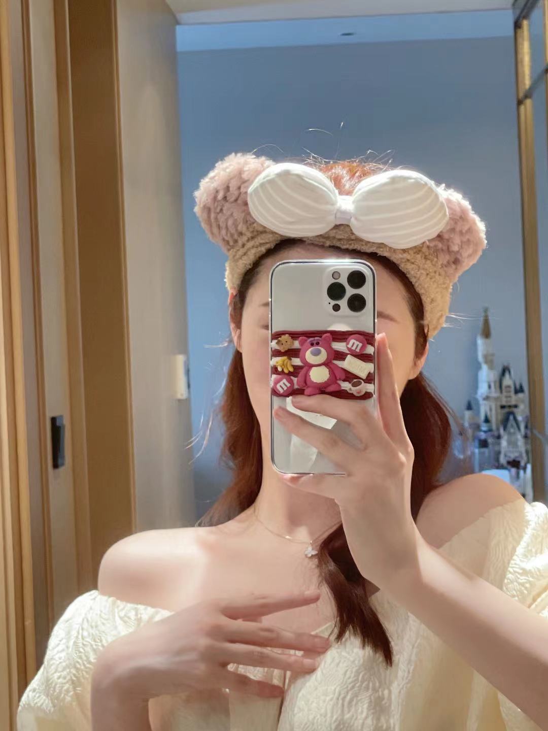 AshleyWorkshop Cream Strawberry Bear mobile phone case for iphone11 12