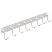 White kitchen hook rack hanging rod multi-functional storage punch-free kitchen utensil hanging rack spoon shovel hook storage rack