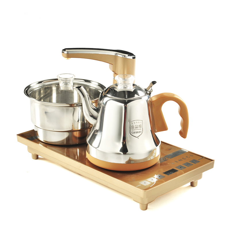 Fully automatic water adding electric hot magnetic stove burning kettle household integrated water pumping four-in-one tea table tea table special-Taobao