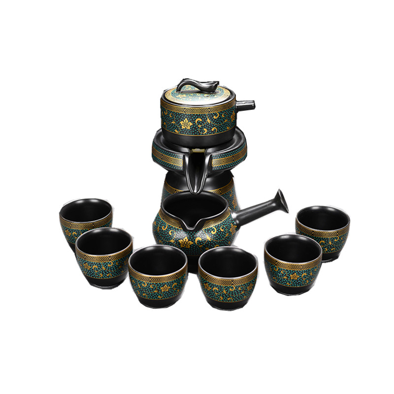 Lazy automatic tea light key-2 luxury home jun kung fu tea sets graphite tea tea set household contracted sitting room