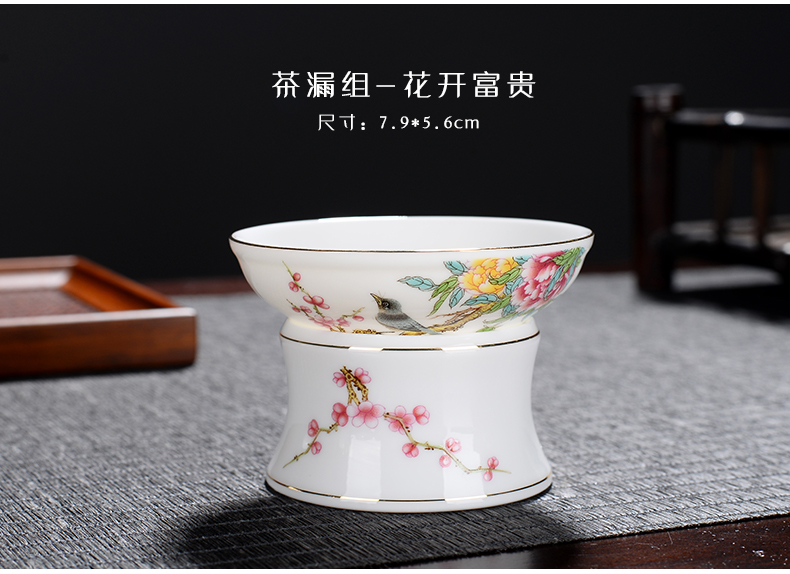 Suet jade porcelain kung fu tea set of a complete set of dehua white porcelain household contracted sitting room tea cup lid bowl suit