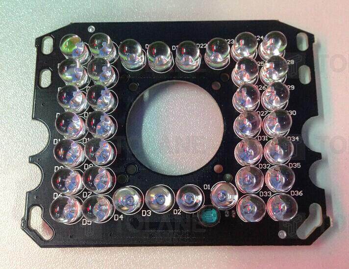 Security surveillance camera lamp board 36 light four square shield light plate infrared tripod element lamp plate waterproof shield