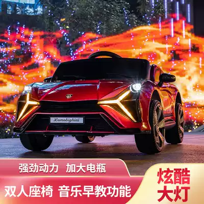 Oversized children's electric car four-wheel stroller with remote control car neutral child children's toy car can be human