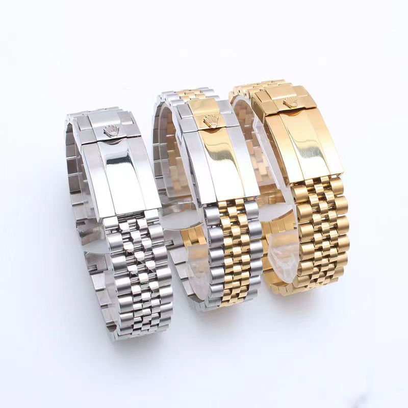 Suitable for Rolex Watch Strap Men's Solid Steel Strap 36 41mm Datejust 126334 Original Stainless Steel Bracelet