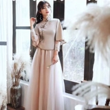 Платье подружки невесты, юбка для школьников, ретро лонгслив, нарукавники, комплект, коллекция 2021, яркий броский стиль