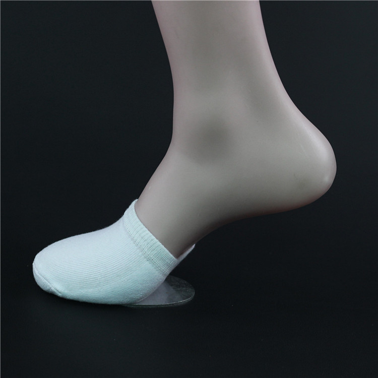 Vớ chân phụ nữ cotton mùa hè phía trước pad nửa vớ cao gót vô hình vớ baotou vớ trắng thuyền vớ - Vớ mắt cá chân vớ bàn đi trong nhà