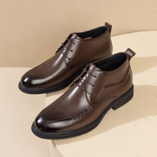 奥康男鞋 冬季新款 加绒保暖低跟高帮商务休闲舒适时装靴