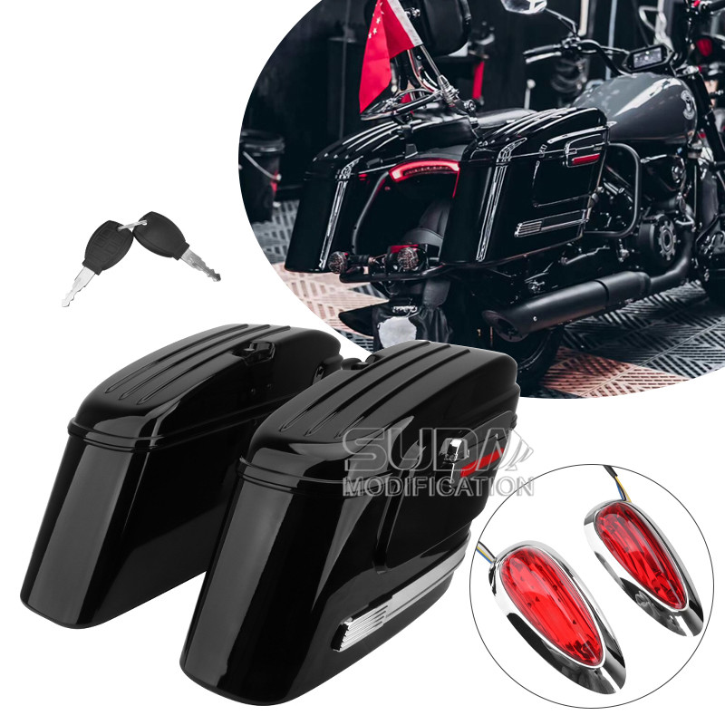 Motorcycle new electric vehicle tail box accessories Harley Cruise Prince car domestic car modified large side box side box