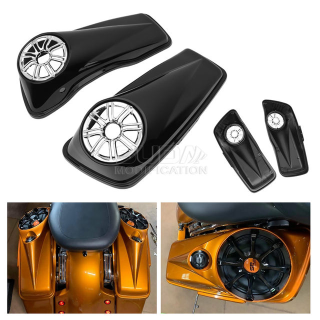 ລົດຈັກ Harley big glide street glide modified sound horn side box cover horn cover 14-22 ປີ