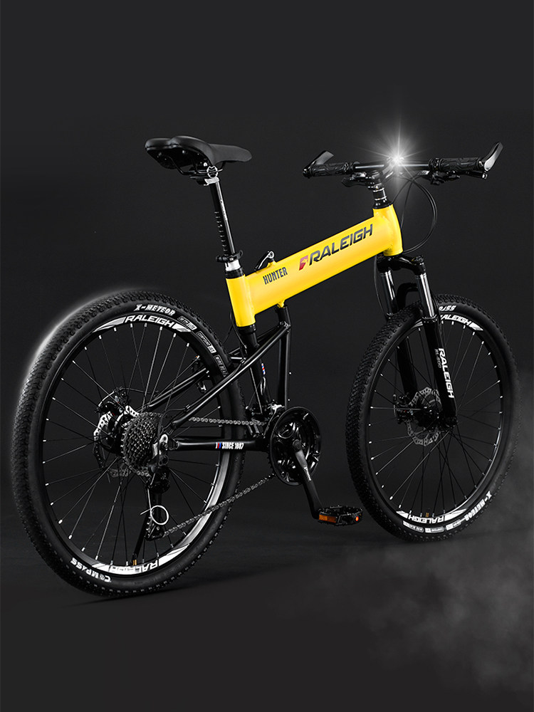 UK Lanling folding mountaineering bike Male adult variable speed portable moped Aluminum alloy off-road racing car