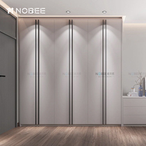 Laser edge banding love grid wardrobe custom door to top modern home bedroom walk-in solid wood furniture custom