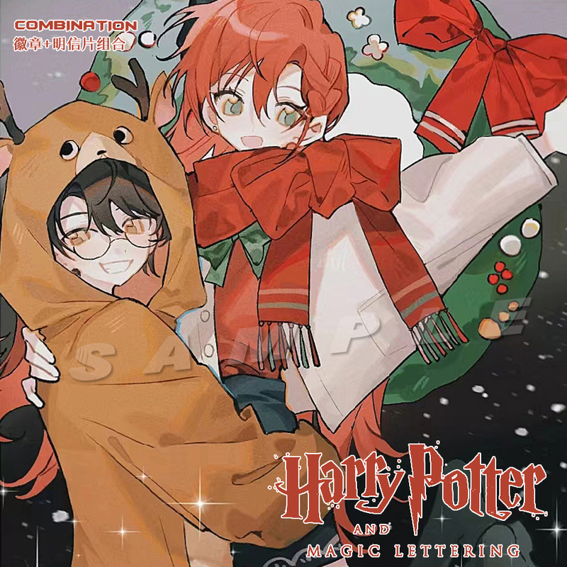 Harry Potter James Potter X Lily Evans Two-Dimensional Anime Badge Laser Ticket Postcard Flash Card