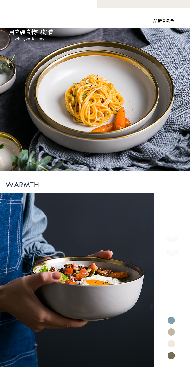 Creative use of a single mercifully rainbow such use large soup bowl rainbow such use ceramic dishes move household tableware suit plates northern Europe