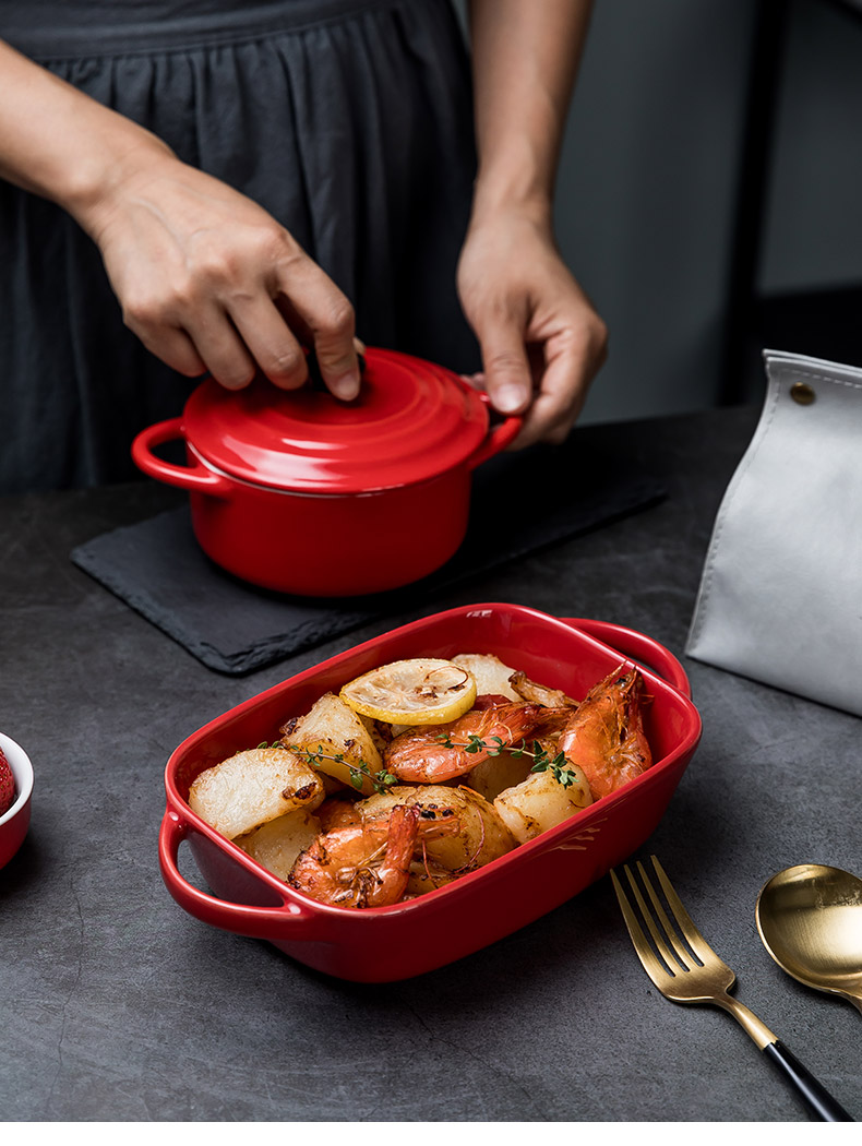 Pan ceramic cheese baked FanPan special western food baking plate creative dishes of household microwave oven roasted bowl