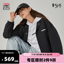 VISION classic BOXLOGO printed American street loose Coach jacket jacket jacket for men and women 22 new