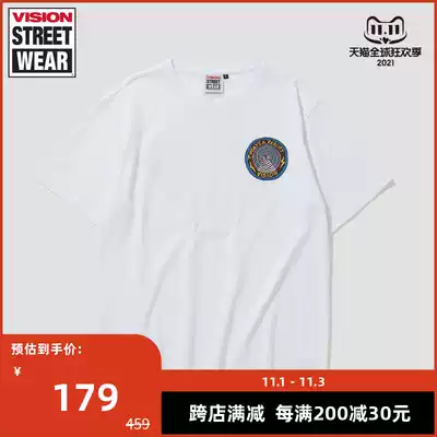 VISION STREET WEAR men and women same casual T-shirt short sleeve T-shirt V201NC1091