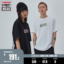 VISION STREET WEAR Men and women with the same tide T-shirt printing crew neck short-sleeved T-shirt