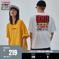 VISION STREET WEAR men AND women WITH the same skateboard LOGO printing short-sleeved T-shirt V202NC2039