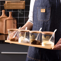 Seasoning box storage box kitchen salt jar monosodium glutamate seasoning box seasoning jar seasoning jar set combination