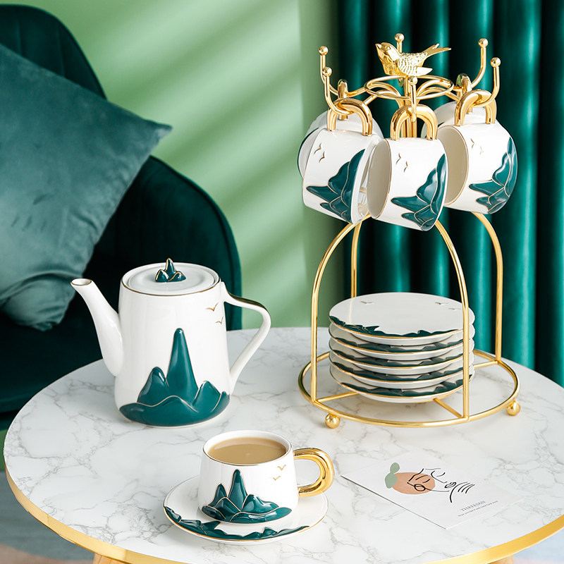 Light extravagant coffee cup Ceramic Eurostyle Small Lavish Home Light Lavish Afternoon Tea Set Cups Saucer Cups Suit Coffee Appliances