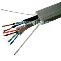 CNC special 8-core twisted pair shielded wire oil resistance temperature resistance high flexible drag chain flat mesh cable with 2*1 power cord