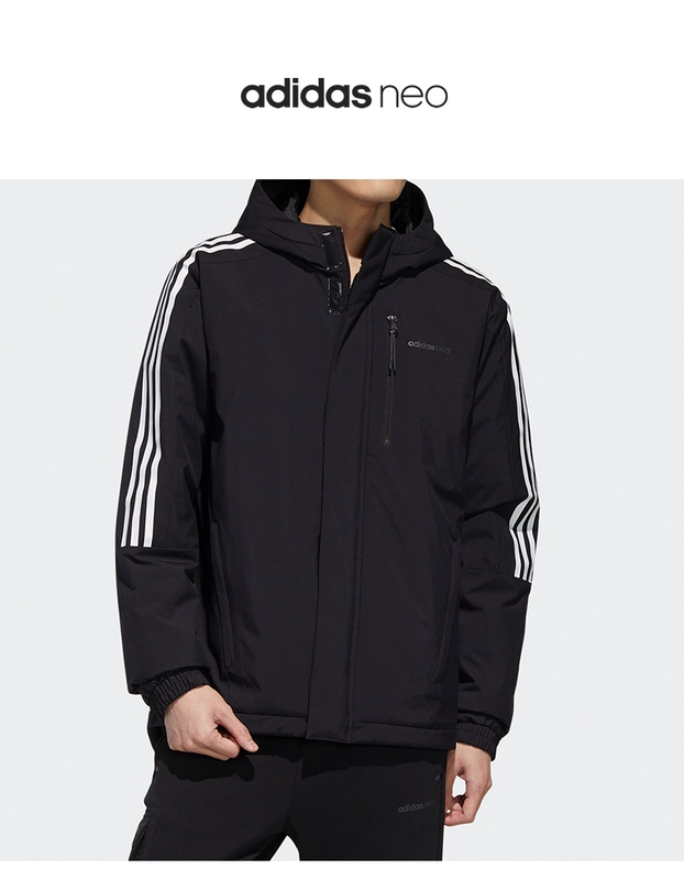 Adidas / Adidas chính hãng 2020 new neo nam thể thao mùa đông giản dị áo bông GJ8860 - Quần áo độn bông thể thao