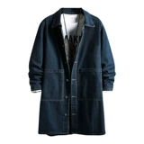 Джинсовая утепленная демисезонная куртка, средней длины, увеличенная толщина