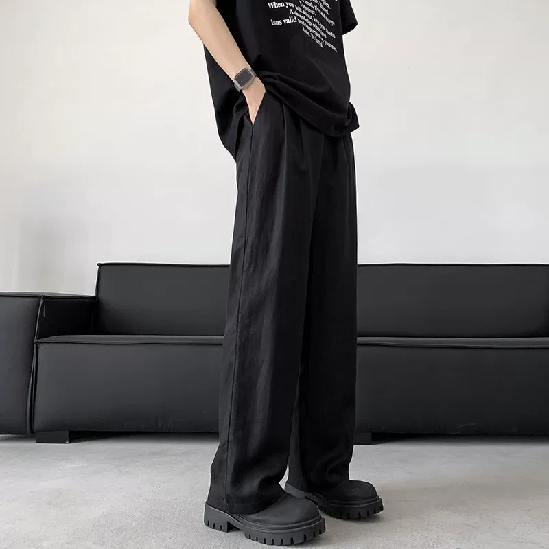 Летние тонкие шелковые casual брюки, свободный крой, плюс size