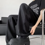 Летние тонкие повседневные брюки, шелковые штаны, свободный крой, большой размер