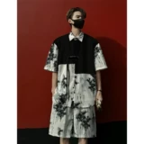 Нарукавники, летний комплект, шелковая рубашка, короткий рукав, размер, китайский стиль