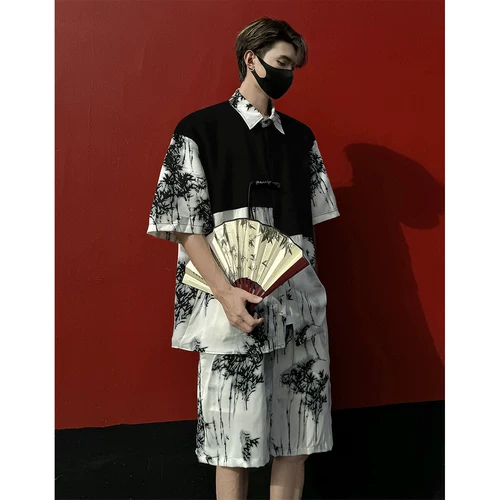 Нарукавники, летний комплект, шелковая рубашка, короткий рукав, размер, китайский стиль