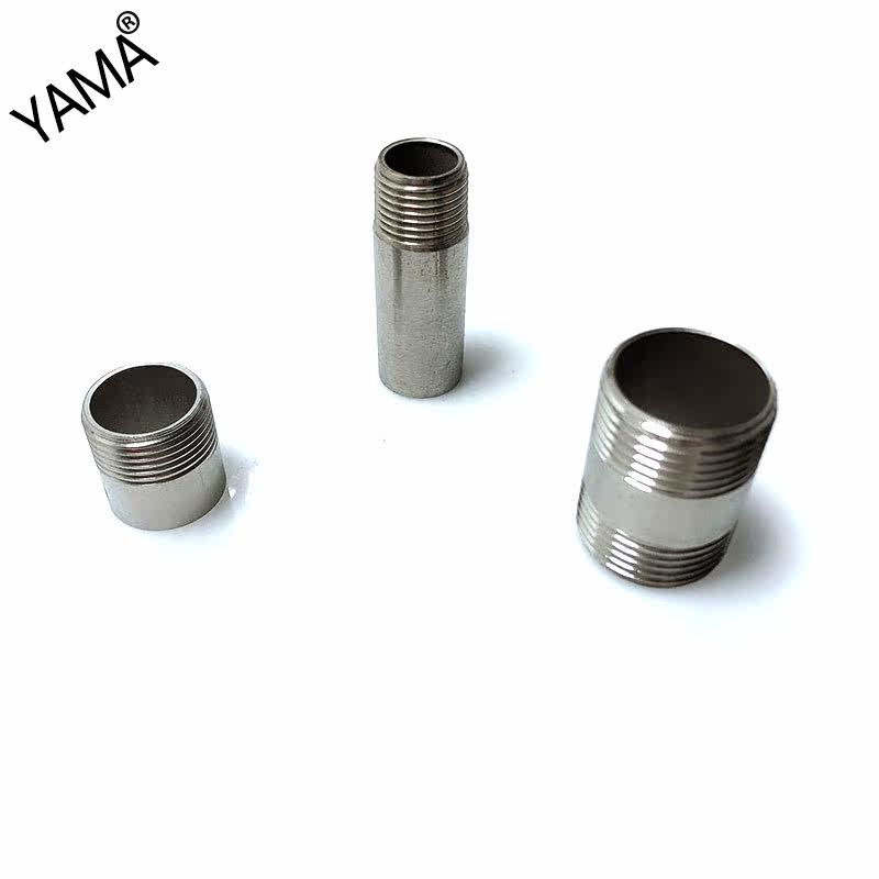 Single head silk stainless steel wire buckle pipe fitting DN15 welded ZG screw single head tooth outer thread 4 lengthened outer thread NPT