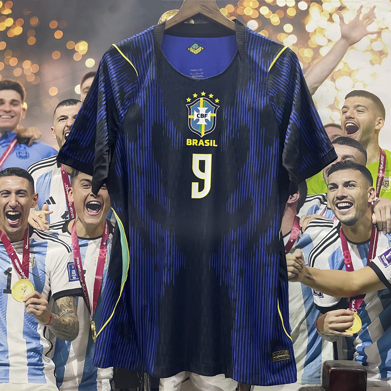 Brazil Jersey Away Edition 2026 Player Version Short-Sleeved Football Shirt Unisex No. 10 Neymar Same Style with Printed Text Summer
