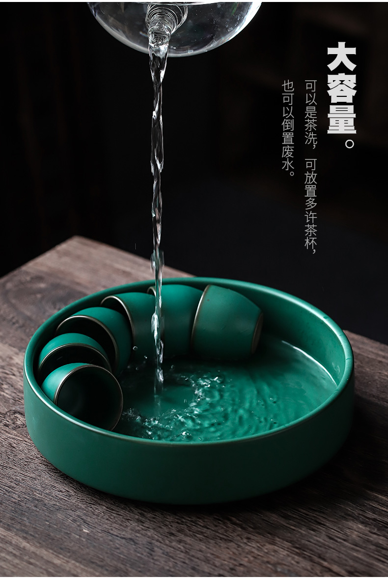 ShangYan ceramic tea tray dried small tea tea set tea service to receive a Japanese flower arrangement base plate saucer plate circle