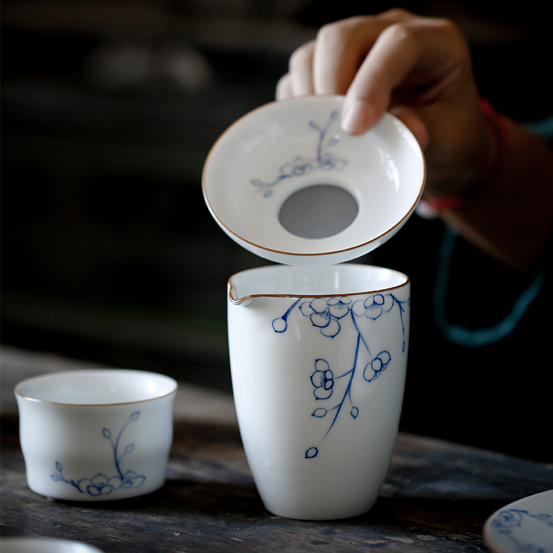 ShangYan kung fu tea accessories just a cup of tea and a cup of tea ware ceramic points home tea cup, cup GongDaoBei