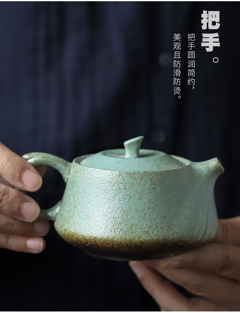 ShangYan Japanese ceramic teapot hand grasp pot of up small teapot single pot of filtering household contracted kung fu tea pot