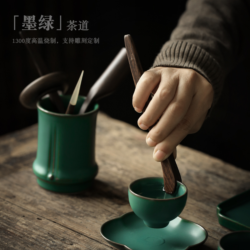 ShangYan creative tea six gentleman ceramic kung fu tea set with zero teaspoons ChaGa tea is the tea taking of a complete set of accessories