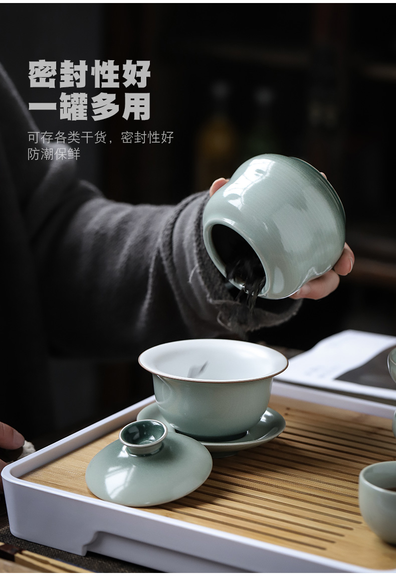 ShangYan kung fu tea set suit household teapot teacup of a complete set of tea tray was contracted small tea set of modern office