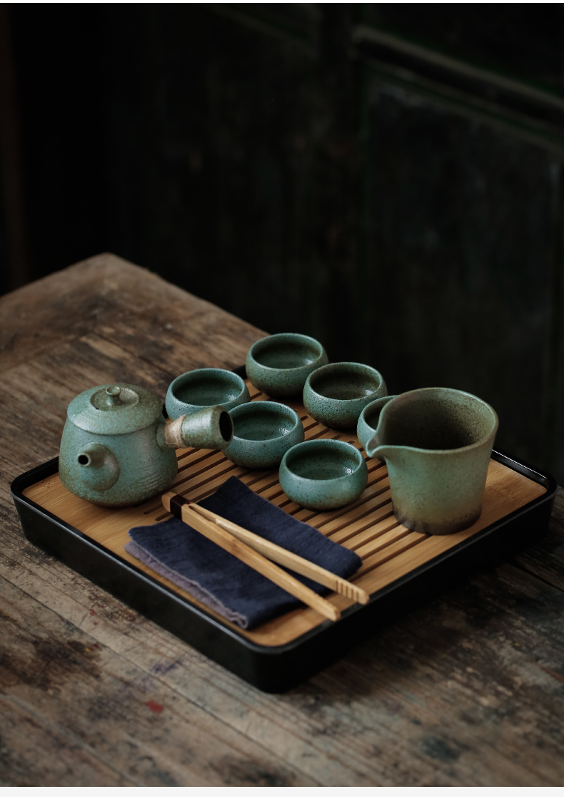 ShangYan retro ceramic cup mat cup 's Japanese coarse pottery saucer insulation pad kung fu tea tea taking with zero