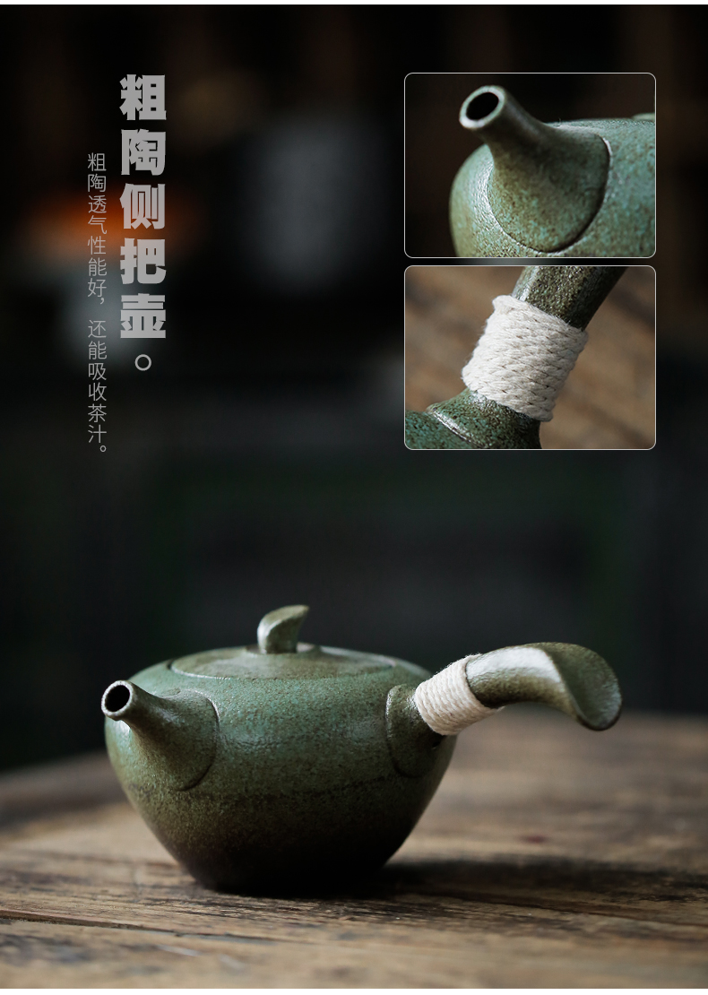 ShangYan Japanese teapot small ceramic teapot single pot of kung fu tea kettle side put the pot of ceramic POTS restoring ancient ways