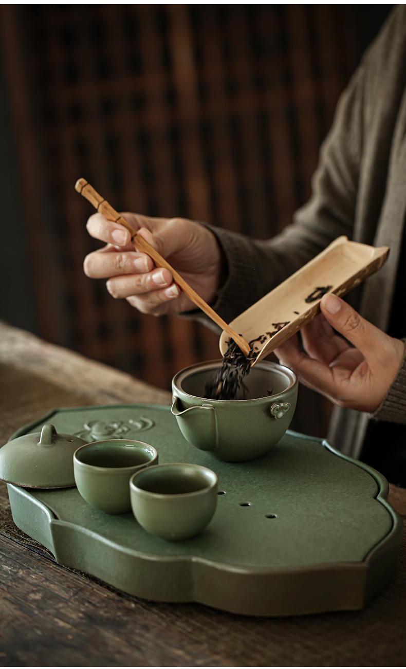 ShangYan ceramic plate of drainage water lotus tea tray was creative dry mercifully tea tray was contracted household kung fu tea tea table