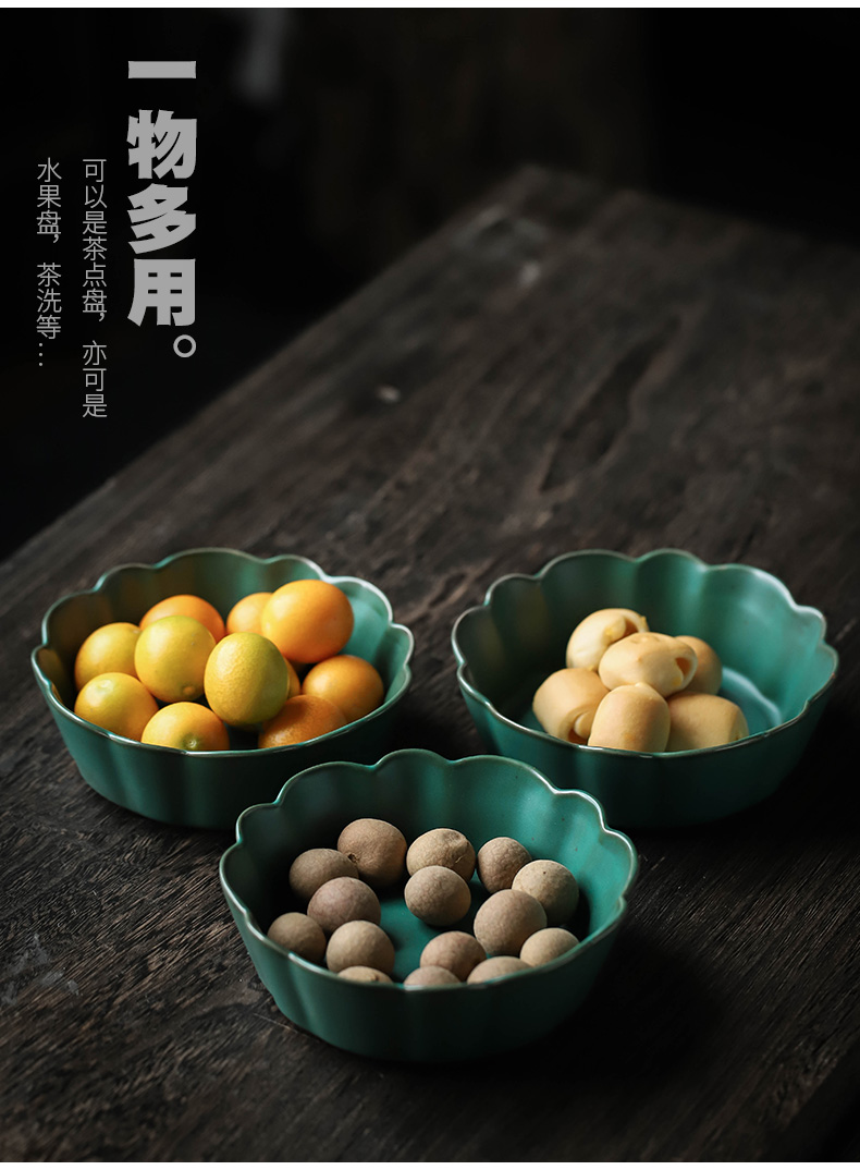 ShangYan Japanese ceramic plate creative snack plate with tea tea set zero plate at dry fruit bowl dessert plate