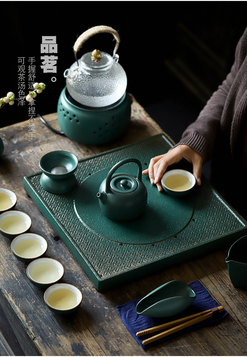 ShangYan home tea sets tea tray was contracted kung fu tea set ceramic tea sets tea suit modern living room