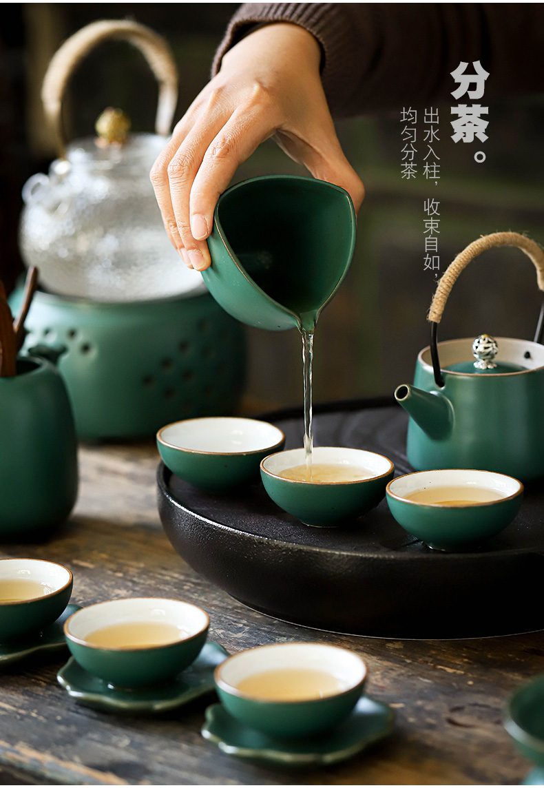 ShangYan home tea tea set contracted tea tray teapot teacup kettle ceramic tea set, modern