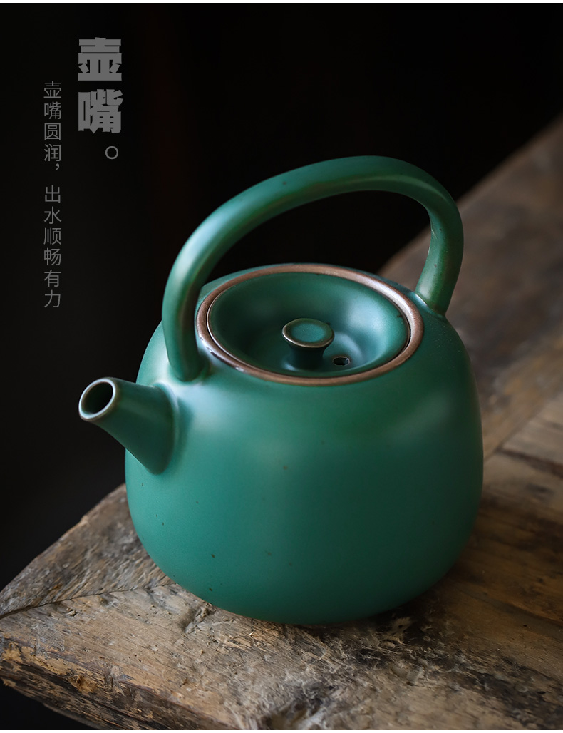 ShangYan Japanese ceramics girder pot of large - sized kung fu tea kettle high - capacity teapot warm the teapot single pot of restoring ancient ways