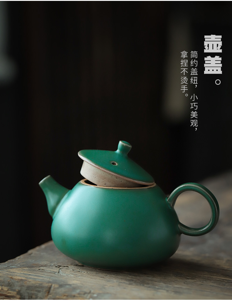 ShangYan Japanese contracted kung fu tea set small set of household ceramic teapot teacup dry tea set tea service kit