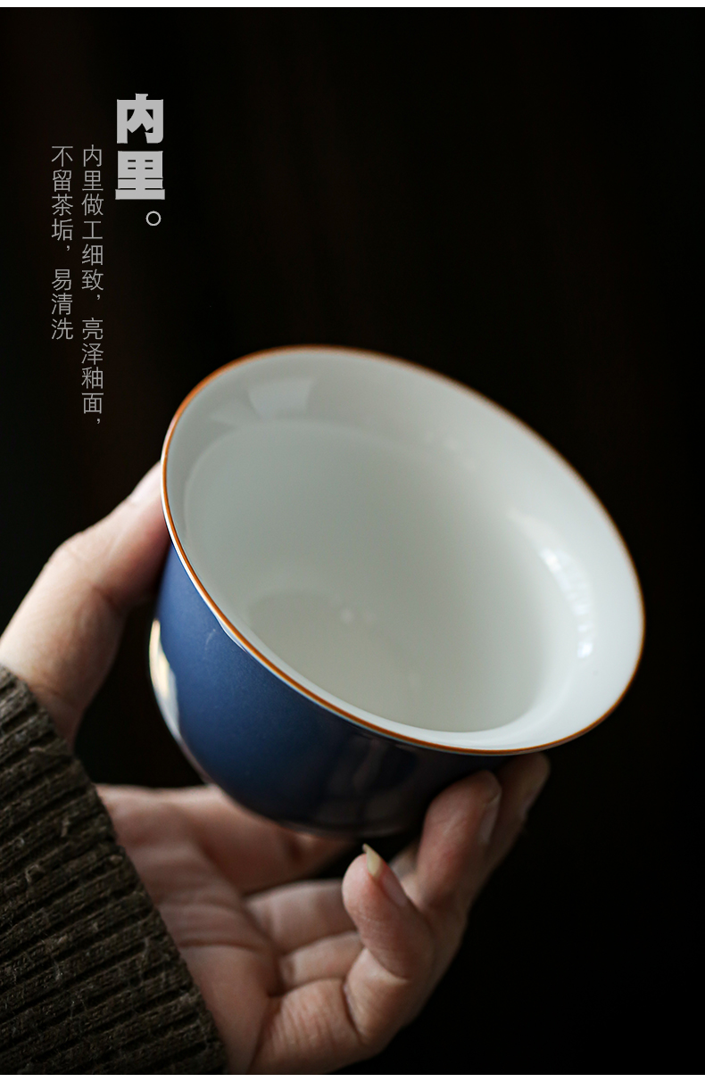 ShangYan ceramic kung fu tea set suit household contracted tureen gift of a complete set of tea cups gift box packing gifts