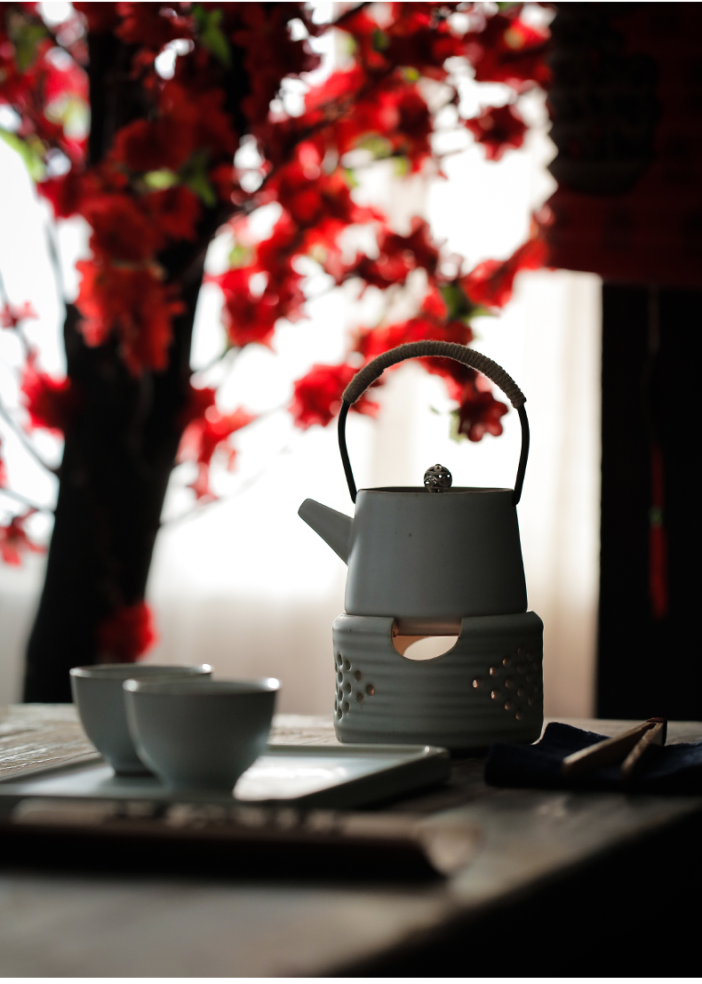 ShangYan portable package travel tea set is suing candles furnace heating temperature teapot Japanese tea tourism cup