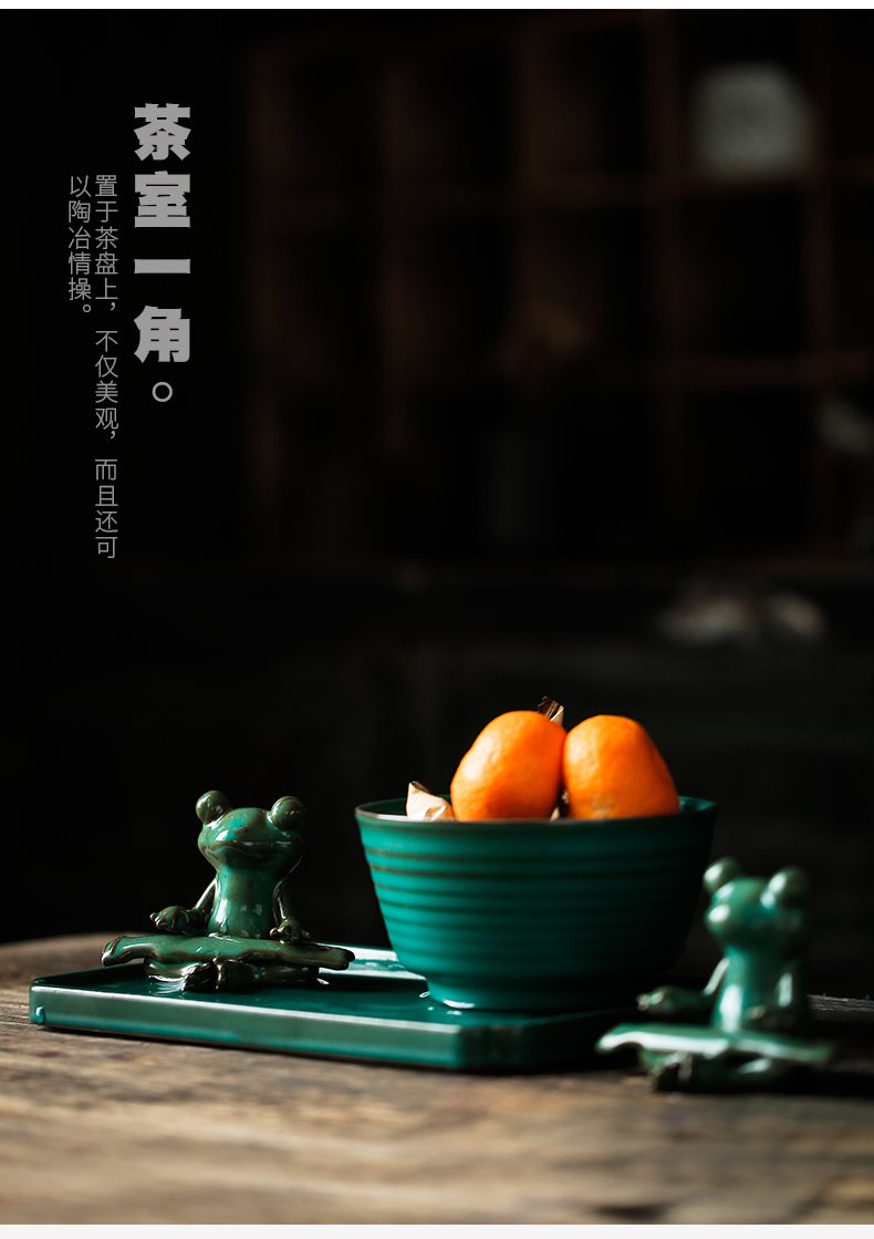 ShangYan archaize ceramic frog pet furnishing articles play boutique tea tea tea tea accessories can do pen brush writing