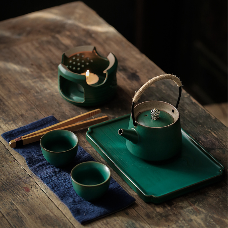 ShangYan Japanese kung fu tea set the based heating temperature tea stove teapot tea tray ceramic cups of a complete set of the home